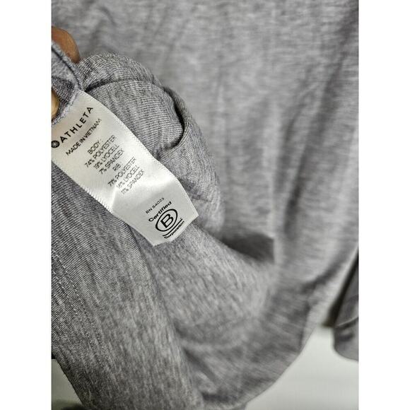 ATHLETA Essence Hooded Tunic Sweatshirt Lightweight Stretch Womens Size XS Grey - Picture 7 of 9